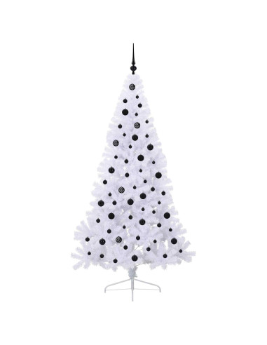Albero di Natale artificiale Bianco 210 cm PVC e Acciaio