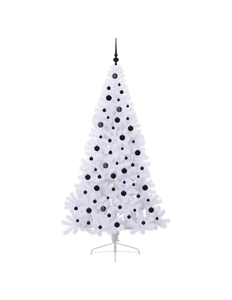 Albero di Natale artificiale Bianco 210 cm PVC e Acciaio