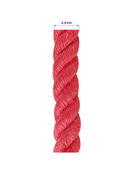 Corda di Juta Rosso 100% juta Tossa