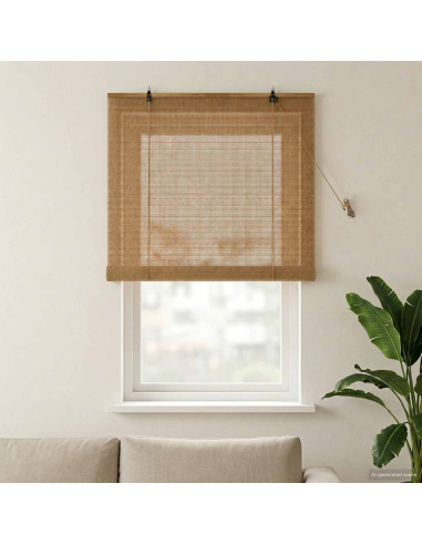 Tenda a rullo Marrone 90 x 160 cm Bambù
