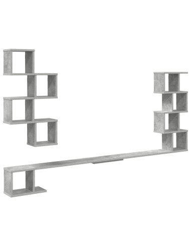 Mensola per TV da muro Grigio Cemento 160 x 15 x 94 cm
