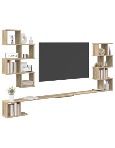 Mensola per TV da muro Rovere Sonoma 160 x 15 x 94 cm