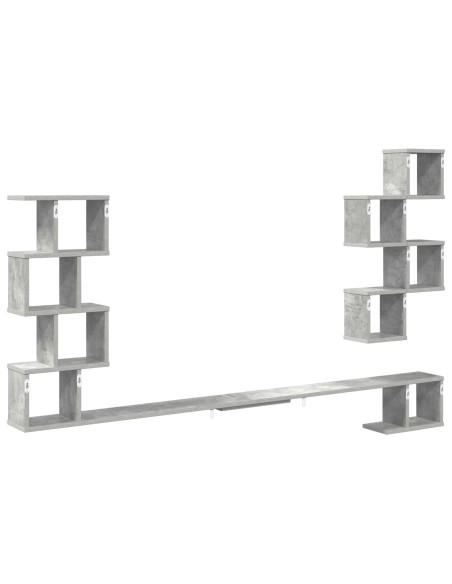 Mensola per TV da muro Grigio Cemento 160 x 15 x 94 cm