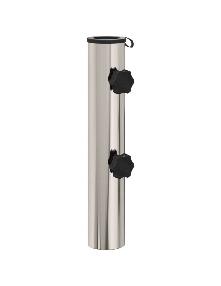 Tubo base per parasole 0.63 kg Acciaio inossidabile naturale