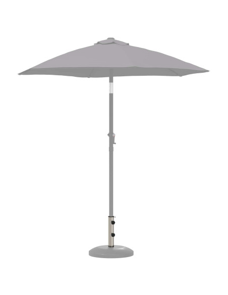 Tubo base per parasole 0.63 kg Acciaio inossidabile naturale