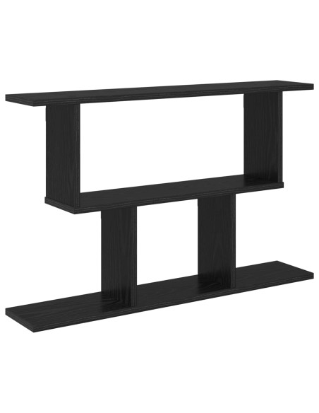 Scaffale da parete Rovere Nero 80 x 15 x 50,5 cm