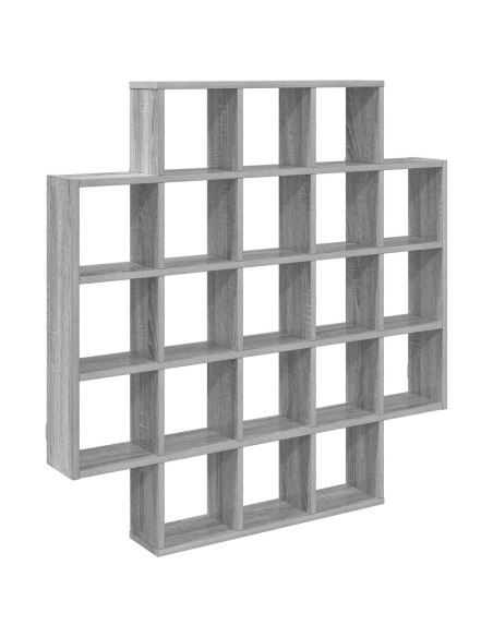 Scaffale da parete Sonoma grigio 100 x 13 x 100 cm