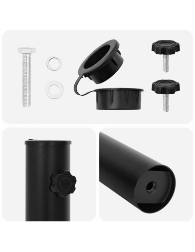 Tubo base per parasole 0.6 kg Nero Ferro for 40-50 mm Pole