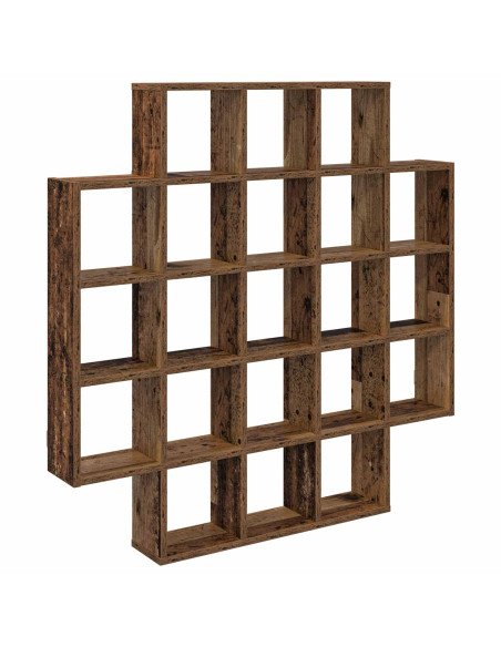 Scaffale da parete Legno antico 100 x 13 x 100 cm