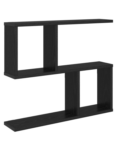 Scaffale da parete Rovere Nero 60 x 12 x 50,5 cm