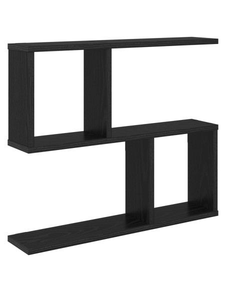 Scaffale da parete Rovere Nero 60 x 12 x 50,5 cm