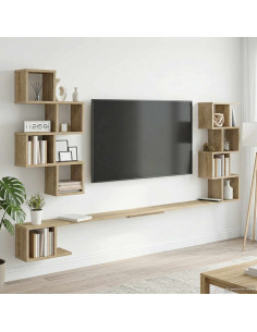 Mensola per TV da muro Rovere Sonoma 180 x 15 x 94 cm