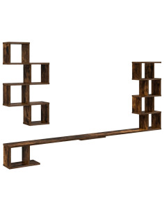 Mensola per TV da muro Rovere Fumo 180 x 15 x 94 cm