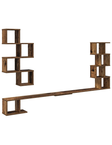 Mensola per TV da muro Legno antico 180 x 15 x 94 cm