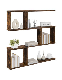Scaffale da parete Rovere Fumo 80 x 12 x 79,5 cm 2