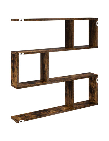 Scaffale da parete Rovere Fumo 80 x 12 x 79,5 cm