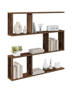 Scaffale da parete Legno antico 80 x 12 x 79,5 cm 2