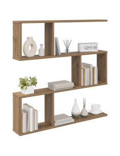 Scaffale da parete Rovere Artigianale 80 x 12 x 79,5 cm 2