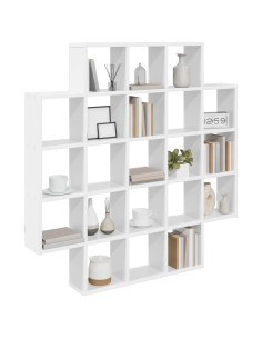 Scaffale da parete Bianco 100 x 13 x 100 cm 2