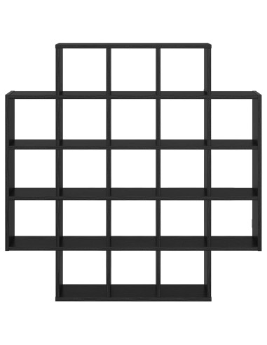 Scaffale da parete Rovere Nero 100 x 13 x 100 cm