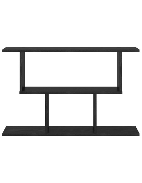 Scaffale da parete Rovere Nero 80 x 15 x 50,5 cm