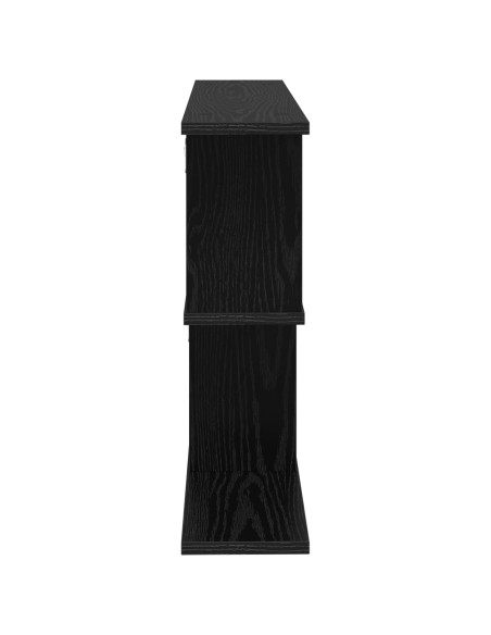 Scaffale da parete Rovere Nero 80 x 15 x 50,5 cm