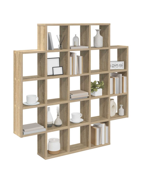 Scaffale da parete Rovere Sonoma 100 x 13 x 100 cm
