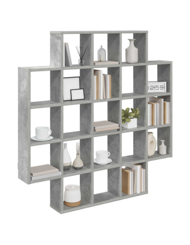 Scaffale da parete Grigio Cemento 100 x 13 x 100 cm