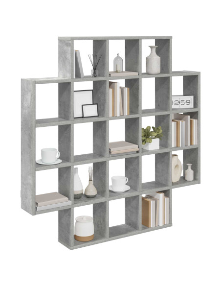 Scaffale da parete Grigio Cemento 100 x 13 x 100 cm