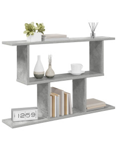 Scaffale da parete Grigio Cemento 80 x 15 x 50,5 cm 2