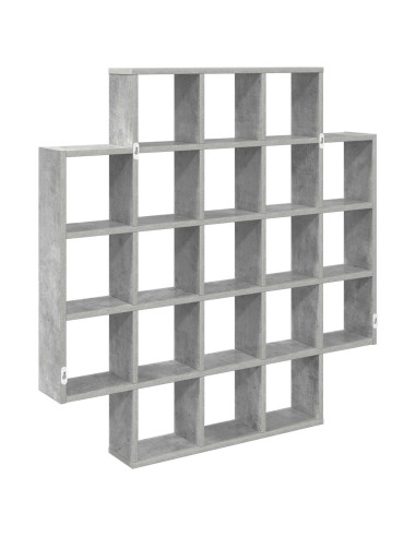 Scaffale da parete Grigio Cemento 100 x 13 x 100 cm