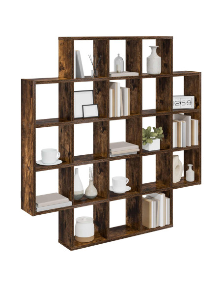 Scaffale da parete Rovere Fumo 100 x 13 x 100 cm