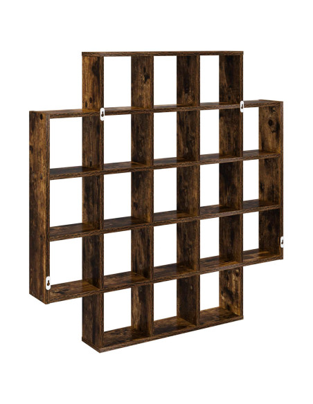Scaffale da parete Rovere Fumo 100 x 13 x 100 cm