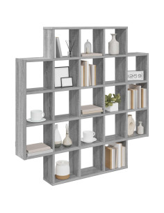 Scaffale da parete Sonoma grigio 100 x 13 x 100 cm 2