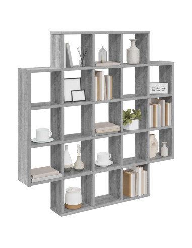 Scaffale da parete Sonoma grigio 100 x 13 x 100 cm