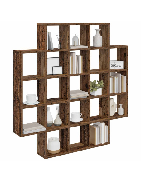 Scaffale da parete Legno antico 100 x 13 x 100 cm