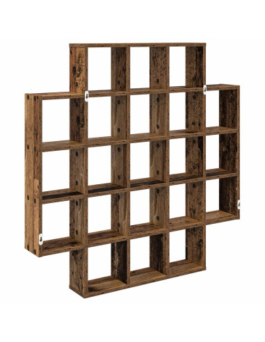Scaffale da parete Legno antico 100 x 13 x 100 cm