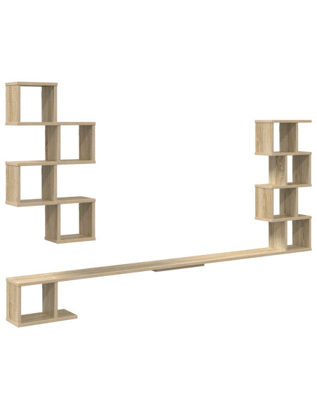 Mensola per TV da muro Rovere Sonoma 180 x 15 x 94 cm