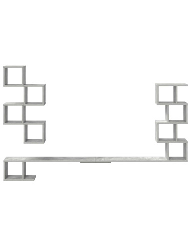 Mensola per TV da muro Grigio Cemento 180 x 15 x 94 cm