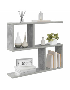 Scaffale da parete Grigio Cemento 60 x 12 x 50,5 cm 2