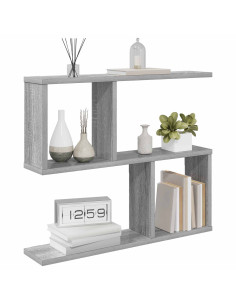 Scaffale da parete Sonoma grigio 60 x 12 x 50,5 cm 2