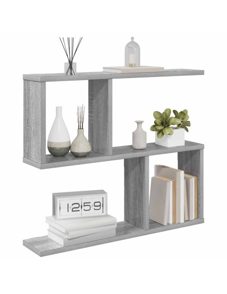 Scaffale da parete Sonoma grigio 60 x 12 x 50,5 cm