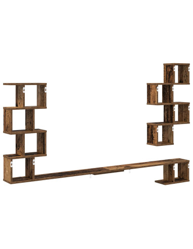 Mensola per TV da muro Legno antico 180 x 15 x 94 cm