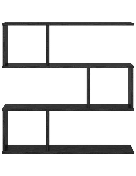Scaffale da parete Rovere Nero 80 x 12 x 79,5 cm