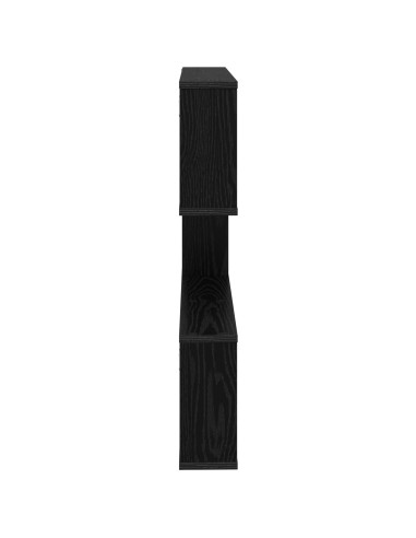 Scaffale da parete Rovere Nero 80 x 12 x 79,5 cm