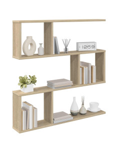 Scaffale da parete Rovere Sonoma 80 x 12 x 79,5 cm 2