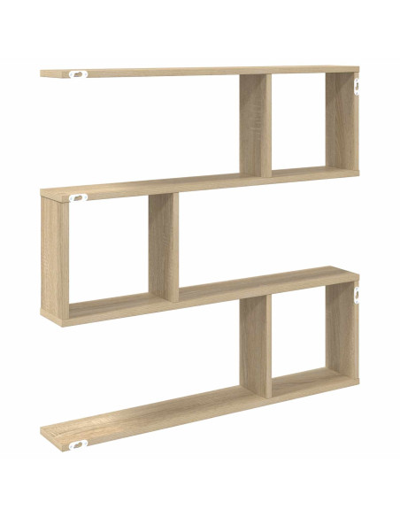 Scaffale da parete Rovere Sonoma 80 x 12 x 79,5 cm
