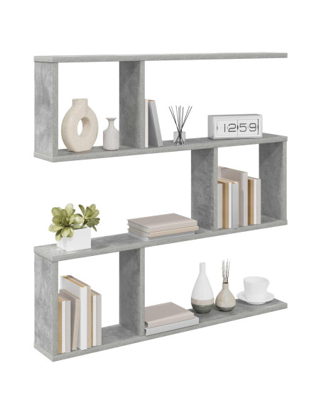 Scaffale da parete Grigio Cemento 80 x 12 x 79,5 cm