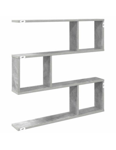 Scaffale da parete Grigio Cemento 80 x 12 x 79,5 cm