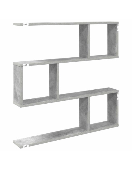 Scaffale da parete Grigio Cemento 80 x 12 x 79,5 cm